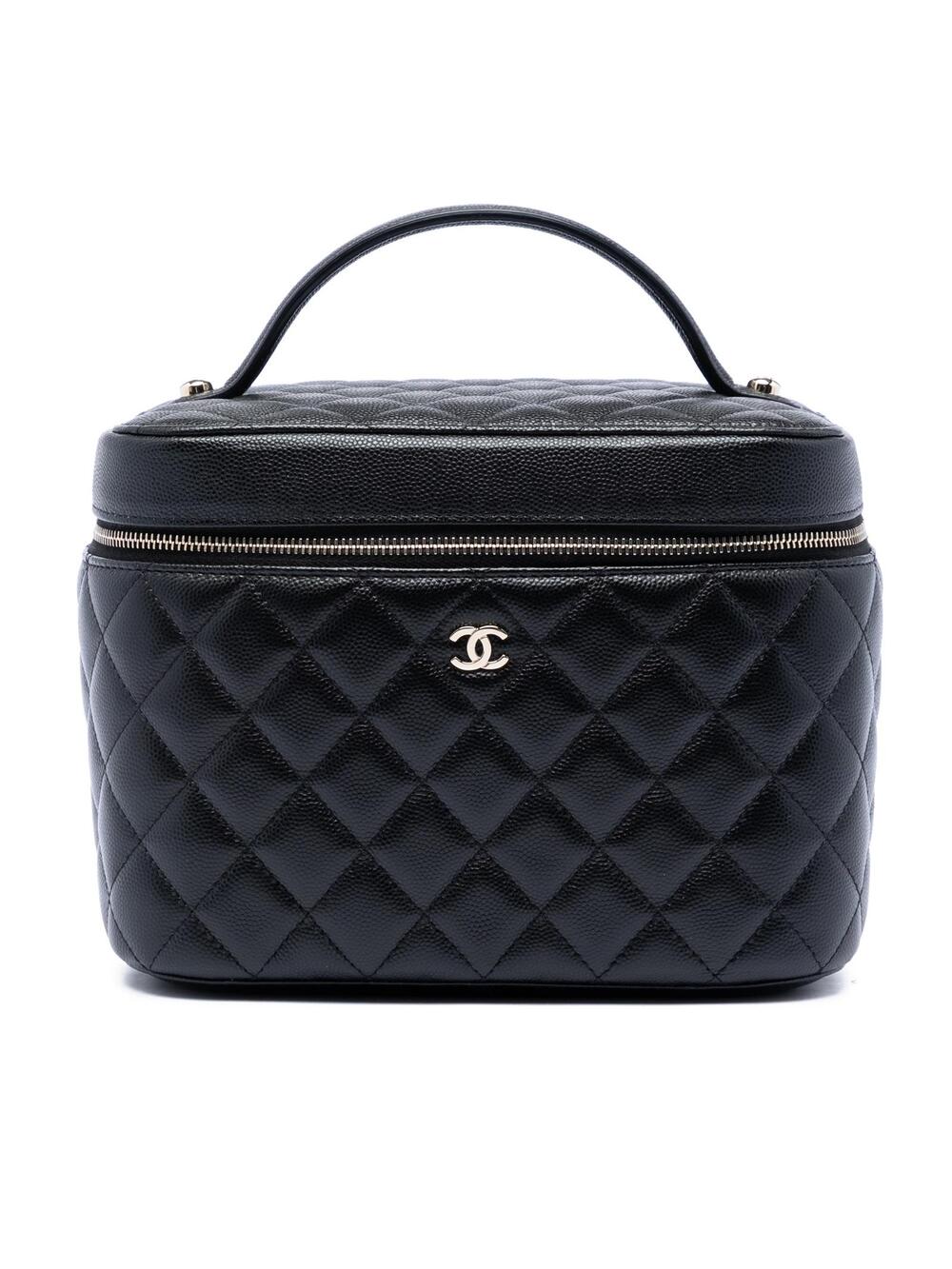 Chanel Medium Cc Quilted Caviar Vanity #290401C25B